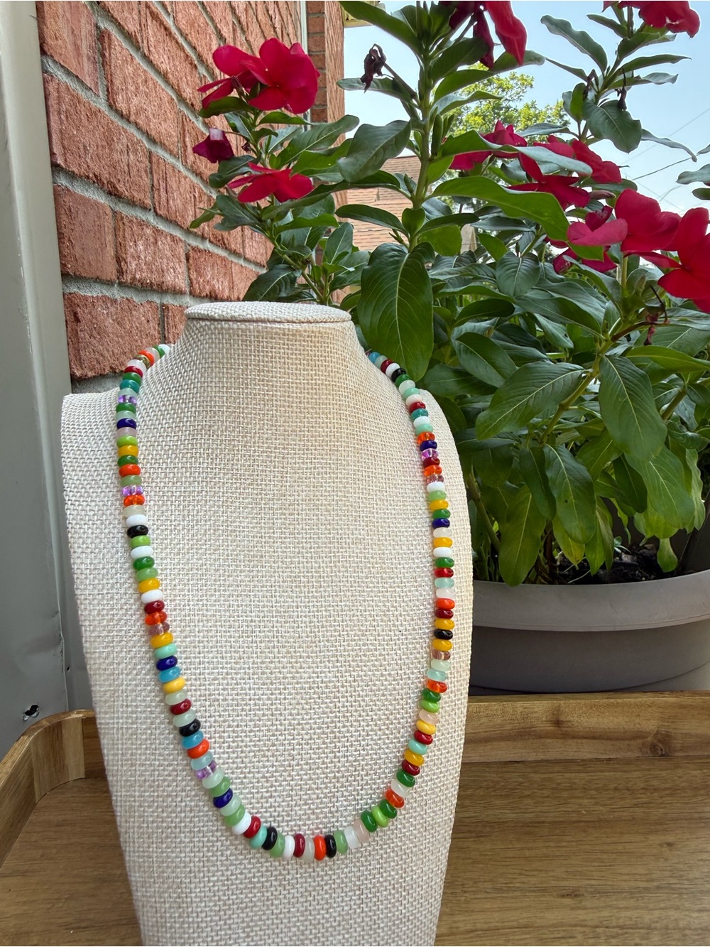 Bright & Cheery Artisan Glass Bead 18" Necklace